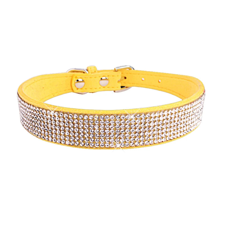 Dog Collar with Crystal Glitter Rhinestones