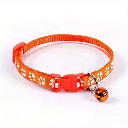 Colorful Cat Collar with Bell – Adjustable, Cute Pattern Pet Accessory