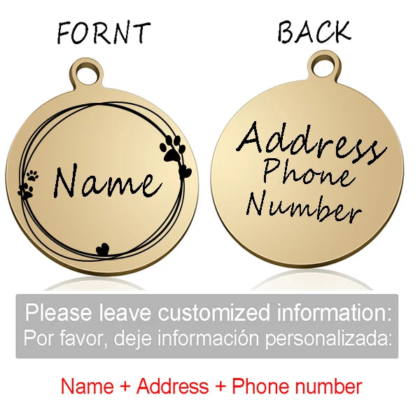 Custom Personalized Cat & Dog ID Tag