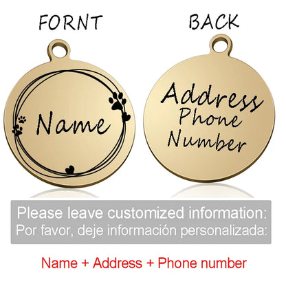 Custom Personalized Cat & Dog ID Tag